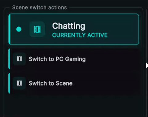 switch-sceneGIF Switching scenes using Stream Craftr for OBS