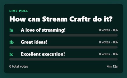 polling-stream-poll-stream-craftr View of live poll for stream using stream craftr